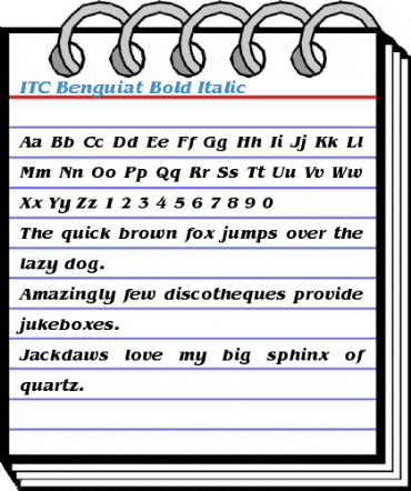 ITC Benguiat Bold Italic Font