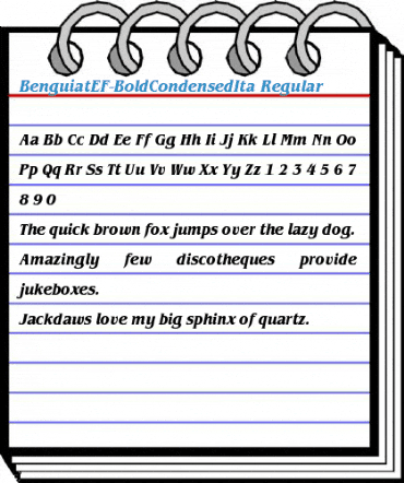BenguiatEF-BoldCondensedIta Regular Font