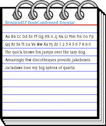 BenguiatEF-BookCondensed Regular Font