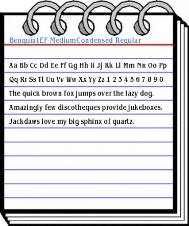 BenguiatEF-MediumCondensed Regular Font