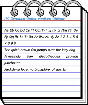 ITC Benguiat Gothic Medium Oblique Font