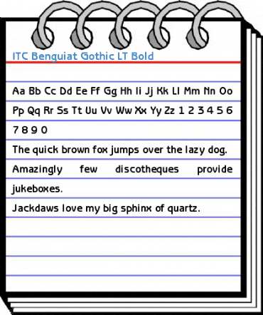 ITC Benguiat Gothic LT Bold Font