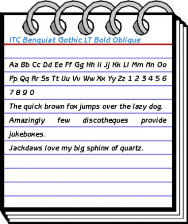 ITC Benguiat Gothic LT Bold Oblique Font