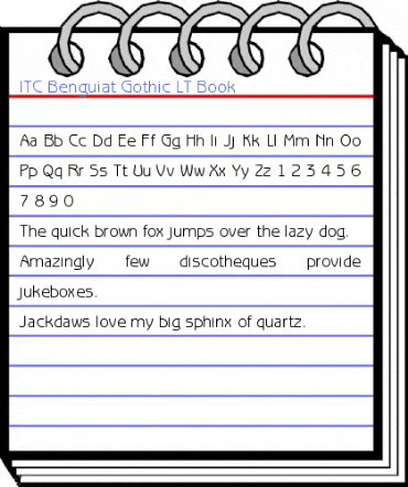 ITC Benguiat Gothic LT Book Font