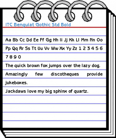 ITC Benguiat Gothic Std Bold Font