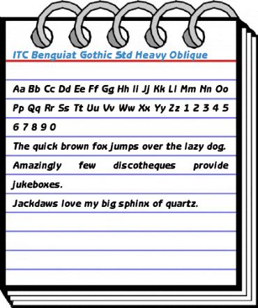 ITC Benguiat Gothic Std Heavy Oblique Font