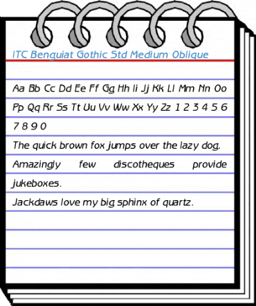 ITC Benguiat Gothic Std Medium Oblique Font