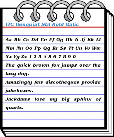 ITC Benguiat Std Bold Italic Font