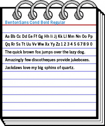 BentonSans Cond Bold Regular Font
