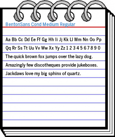 BentonSans Cond Medium Regular Font