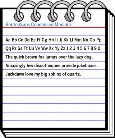 BentonSans Condensed Medium Font