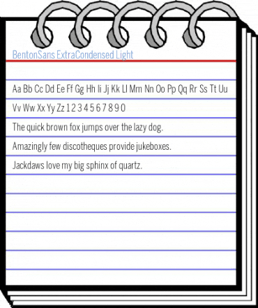 BentonSans ExtraCondensed Light Font