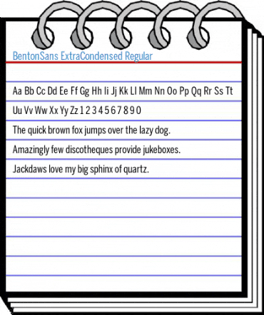 BentonSans ExtraCondensed Regular Font