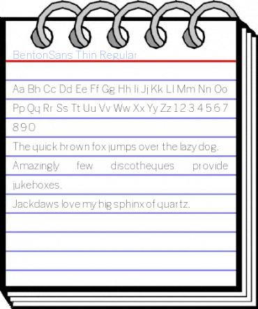 BentonSans Thin Regular Font