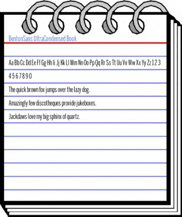 BentonSans UltraCondensed Book Font