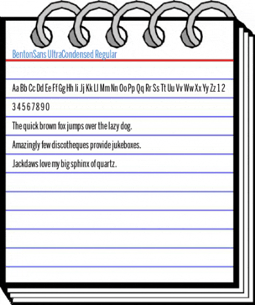 BentonSans UltraCondensed Regular Font