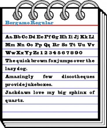 Bergamo Regular Font