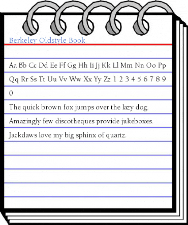 Berkeley Oldstyle Book Font