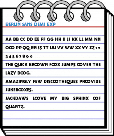 Berlin Sans Demi Exp Font