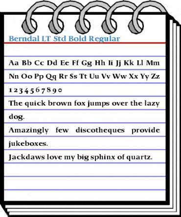 Berndal LT Std Bold Regular Font