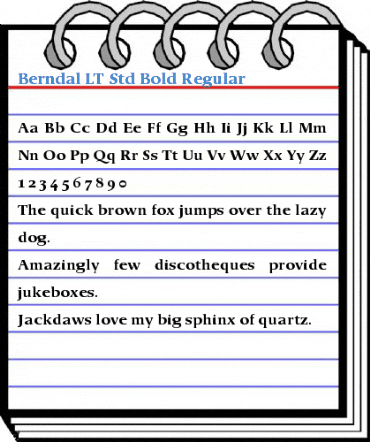 Berndal LT Std Bold Regular Font