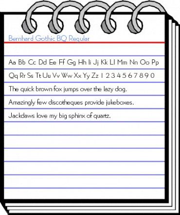 Bernhard Gothic BQ Regular Font