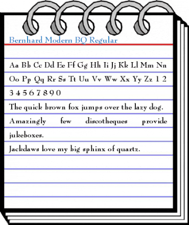 Bernhard Modern BQ Regular Font