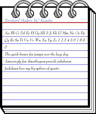 Bernhard Modern BQ Regular Font
