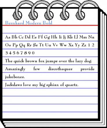 Bernhard Modern Bold Font