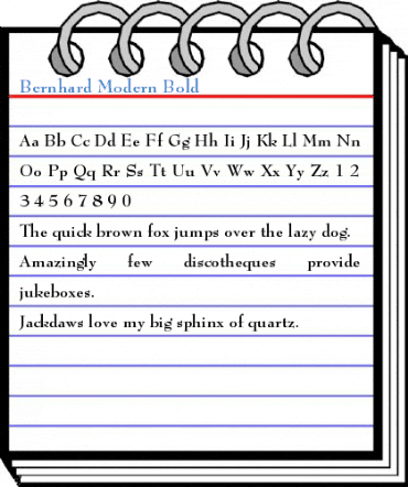 Bernhard Modern Bold Font