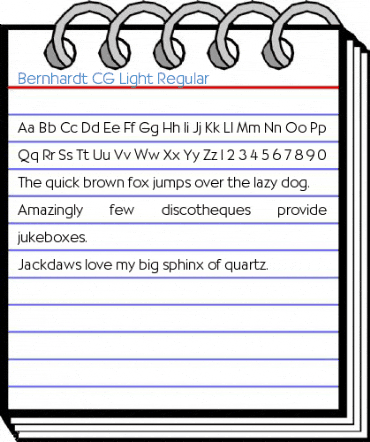Bernhardt CG Light Regular Font