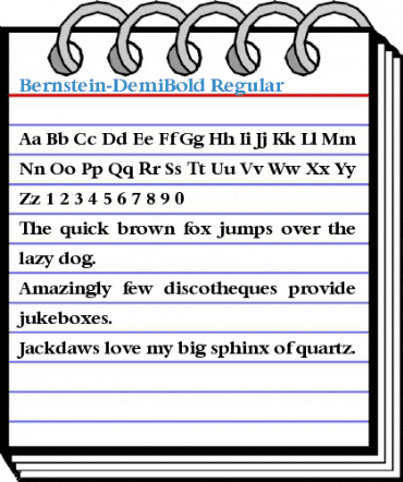 Bernstein-DemiBold Regular Font