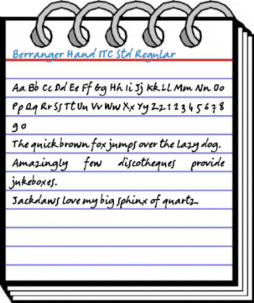 Berranger Hand ITC Std Regular Font