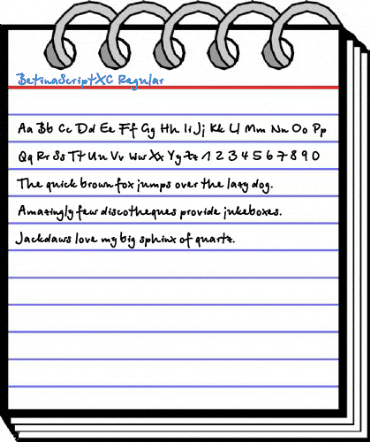 BetinaScriptXC Regular Font
