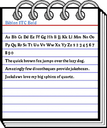 Biblon ITC Bold Font