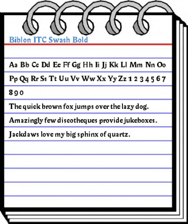 Biblon ITC Swash Bold Font
