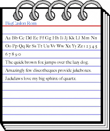 BigCaslon Rom Font
