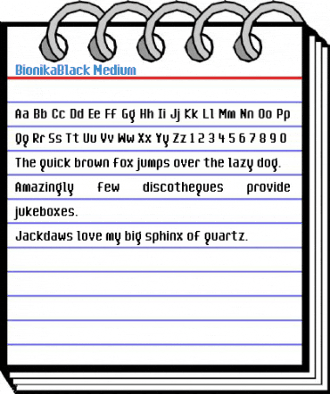 BionikaBlack Medium Font