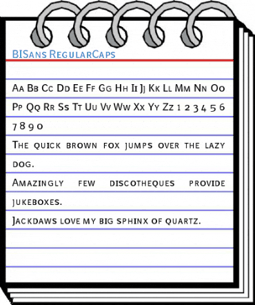 BISans RegularCaps Font