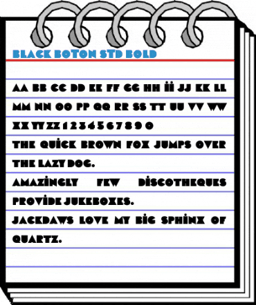 Black Boton Std Bold Font