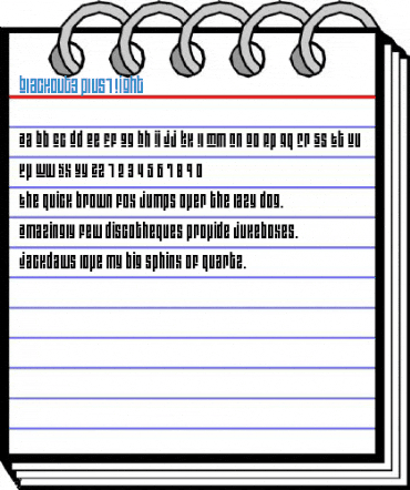 Blackout3 plus1 Light Font