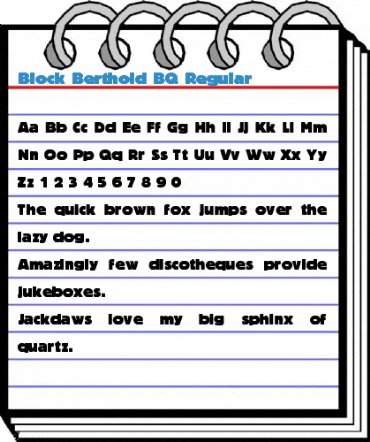 Block Berthold BQ Regular Font