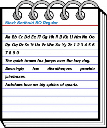 Block Berthold BQ Regular Font