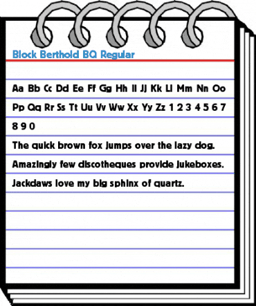 Block Berthold BQ Regular Font