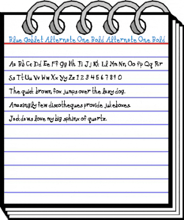 Blue Goblet Alternate One Bold Alternate One Bold Font