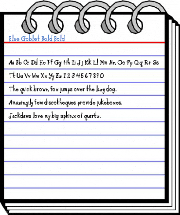 Blue Goblet Bold Bold Font