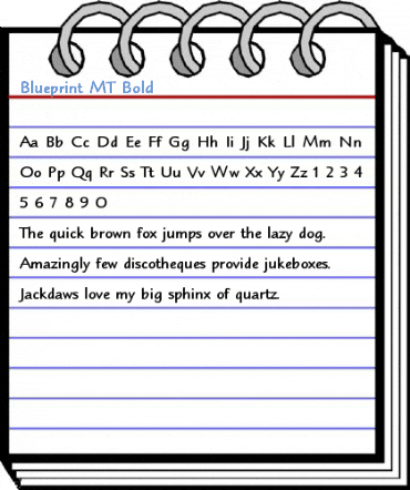 Blueprint MT Bold Font