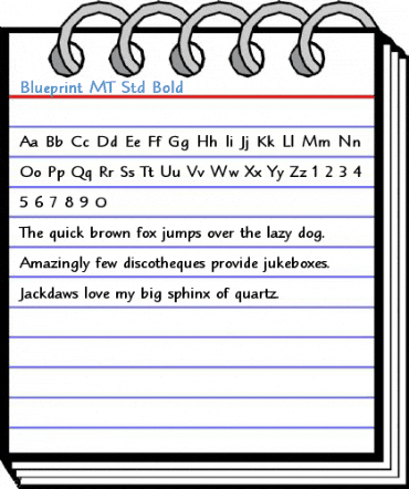 Blueprint MT Std Bold Font