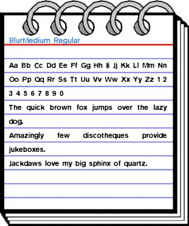 BlurMedium Regular Font