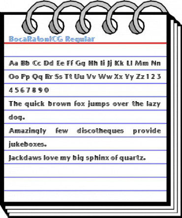 BocaRatonICG Regular Font